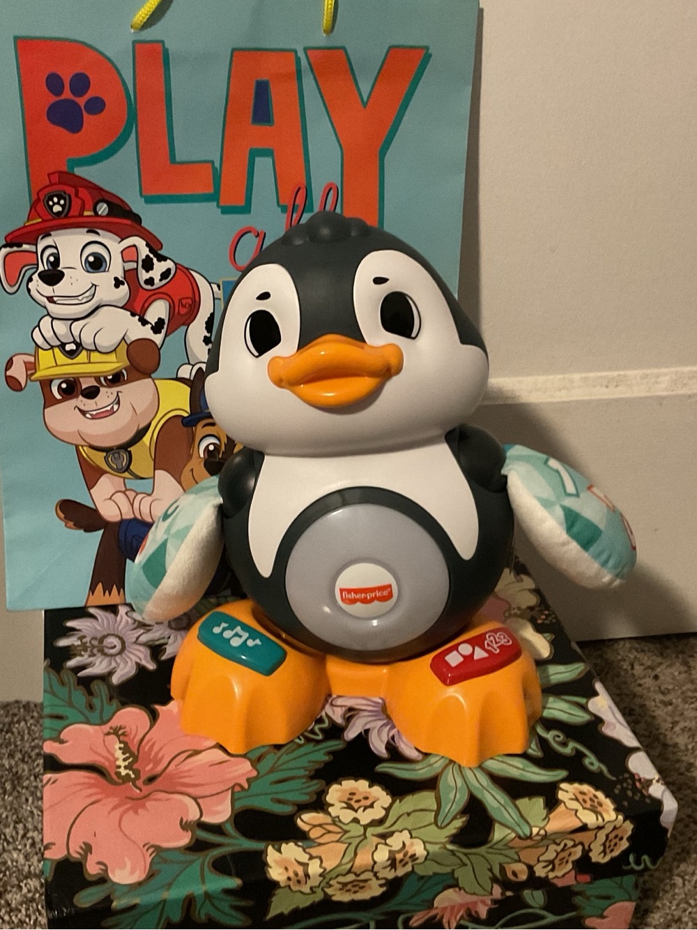 Fisher-Price Linkimal Black, White & Orange Musical Penguin Plush Toy